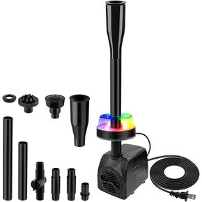 15W 800L/H مضخة نافورة البركة الغاطسة مع مصابيح LED ، مضخة مياه هادئة فائقة ، مضخات نافورة البركة للبركة الصغيرة ، Koi ، حديقة ، خزانات السمك ، أحواض السمك ، نافورة داخلية خارجية 3 من النوع in Kuwait