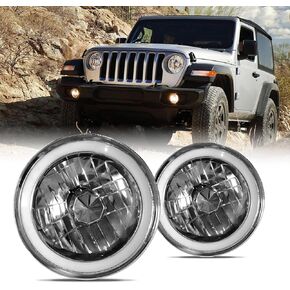 YLT AUTO Chrome Crystal Semi-Sealed Headlights 4 x 6 Inch Glass Lens H4 HID LED Halogen High and Low Beam Replacement Kit (Pair) in Kuwait