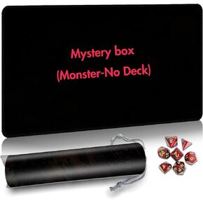 MTG MAT TCG DND Playmat مع حقيبة التخزين و 7 DICE | السطح غير القابل للماء | تصميم الحافة الممتازة | تلعب حصيرة مع مناطق لماتية ألعاب Magic Playmat (Monster) in Kuwait