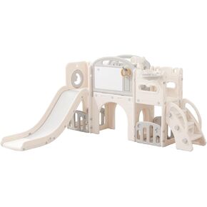 12 في 1 مسرحية صغيرة في الهواء الطلق مع أرجوحة ، ملعب للأطفال الصغار 1-3 ، مجموعة الأرجوحة والشرائح المتينة كرة السلة المتسلق بلاستيك دائمة كرة الصغار الداخلية للملعب المنزلي - اللون الأزرق الأحمر الأزرق in Kuwait