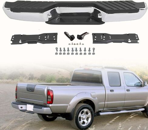 مجموعة الصدمات الخلفية Chrome متوافقة مع 2005-2021 Nissan Frontier (بدون ثقوب مستشعر Assist Park) NI1103146 in Kuwait