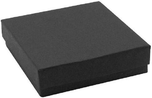 12 Pack Cotton Filled Brown Kraft Paper Cardboard Jewelry Gift and Retail Boxes 3 X 3 X 1 Inch Size by R J Displays in Kuwait