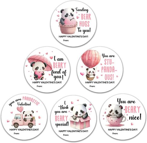 Happy Valentine's Gifts Tags Stickers, Dinosaur Circle Sticker Name Tags for Gift Wrapping, 60 Pcs Kids Valentines Cards Present Labels - A02 in Kuwait