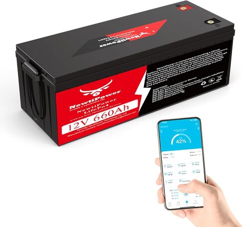 12V 300Ah Small LiFePO4 Lithium Battery with APP, 200A BMS,10000+ Deep Cycle Lithium Iron Phosphate Battery Great for Winter Power Shortage, RV, Marine and Off Grid Applications in Kuwait