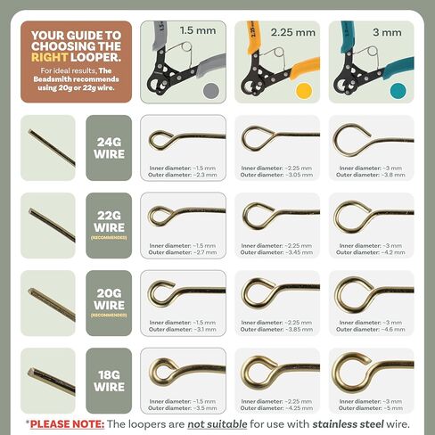Beadsmith خطوة واحدة-قم بإنشاء وتقليم حلقات ثابتة 1.5 مم للمجوهرات ، استخدم مع سلك حرفي 18-26 جرام in Saudi Arabia