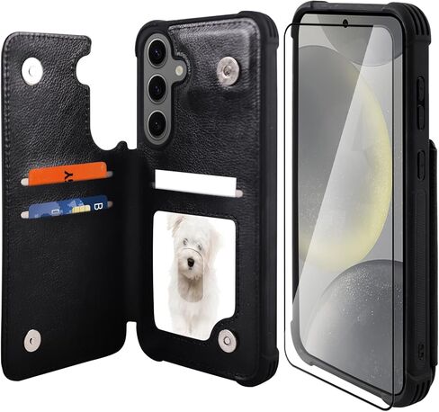 VANAVAGY Wallet Case for Galaxy S25 Ultra for Women Men, PU Leather Phone Case Cover Fits Magnetic Car Mount with RFID Blocking Card Holder for S25 Ultra 6.9 inch, Forest Green in Kuwait