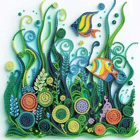 ZqeAtry Sea Turtle Turtle Animal Shape Miamond Art Kits للبالغين ، وأطقم الطلاء الماس 5D للمبتدئين ، وأحجار الرسم الكريستالية Diy Diam in Kuwait