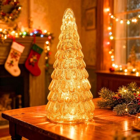 Green Crystal Glass Christmas Tree Holiday Figurine - Elegant Crystal Christmas Tree Ornament & Paperweight for Table Decor - Crystal Figurines for Collectibles & Home Decor in Kuwait