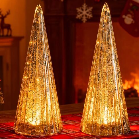 Green Crystal Glass Christmas Tree Holiday Figurine - Elegant Crystal Christmas Tree Ornament & Paperweight for Table Decor - Crystal Figurines for Collectibles & Home Decor in Kuwait
