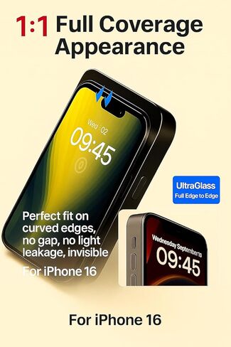 واقي الشاشة متوافق مع iPhone 16 PRO MAX SHITROFPRINCED GLASS SCREET PROTEROTURE-6.9 بوصة تغطية حافة ، 9H+ صلابة ، وضوح مضاد للخدش ، خالية من الفقاعات ، ودية للحالة (3 عبوات) in Saudi Arabia
