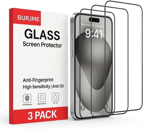 واقي الشاشة متوافق مع iPhone 16 PRO MAX SHITROFPRINCED GLASS SCREET PROTEROTURE-6.9 بوصة تغطية حافة ، 9H+ صلابة ، وضوح مضاد للخدش ، خالية من الفقاعات ، ودية للحالة (3 عبوات) in Saudi Arabia