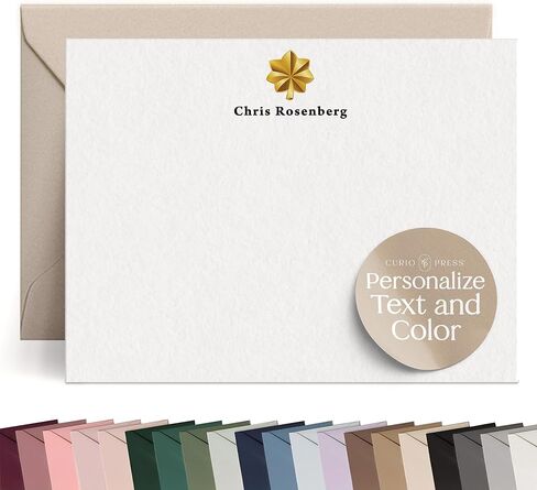 Personalized Stationery Note Cards with Envelopes Personalized Stationery for Women, Personalized Cards with Envelopes, Personalized Stationery Set with Name and Monogram - Precious Mono Fold in Kuwait