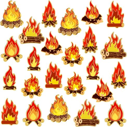 12 PCS Campfire Monicel Label Pins Camping Brouches Brouches Camping Badge لمحبي الطبيعة الفريد من نوعها للمغامرة في الهواء الطلق للمتنزهين والمخيمين in Kuwait