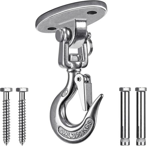 سقف Seleware Swing Mount Stains Steel Swing Hools حرة دوار أرجوحة لليوغا أرجوحة داخلية في الهواء الطلق مجموعة أرجوحة الشرفة أرجوحة لك كيس ثقيل 2000 رطل كل 2 عبوة in Saudi Arabia