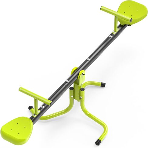 Teeter Totter Seesaw for Kids Outdoor for Ages 4-8 Toddler Seesaw Sit and Spin Teeter Totter Outside Outdoor Toys Swiveling 360 Degrees Rotating for Children Age 3 4 5 6 7 8 (Light Green) in Kuwait