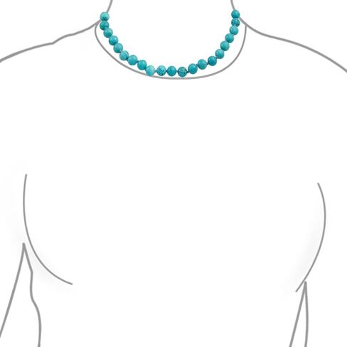 Classic Elegant Simulated Blue Lapis Lazuli Turquoise Color 7MM Ball Beads Strand Necklace Stretch Bracelet Set Western Jewelry For Women .925 Silver Clasp in Saudi Arabia
