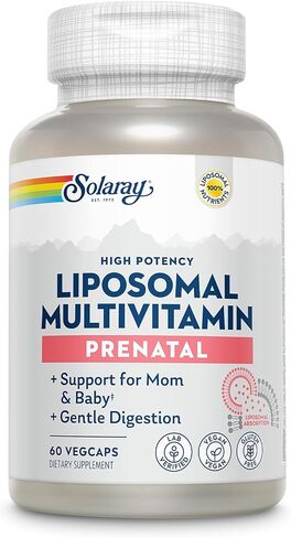 Solaray Liposomal Multivitamin for Women 50 Plus ، والامتصاص المعزز مع الحديد ، وفيتامين D ، وفيتامين C ، و B12 ، والبيوتين والمزيد ، ودعم المناعة وصحة العظام ، و 30 حصص ، 60 Vegcaps in Saudi Arabia