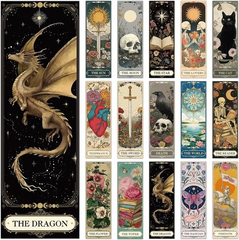 Dragon Sword Bookmarks Gifts - 48PCS Fantastic Bookmarks for Men Cool Anime Book Markers Sword Dragon Book Mark for Boy Students Teacher Reading in Kuwait