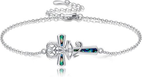 سوار Yafeini Octopus 925 Sterling Silver Moonstone Bracelet Ocean Ocean Mother's Jewelry for Women Mom in Saudi Arabia