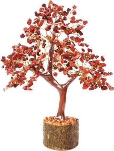 Gomti Chakra Crytal Tree Chakra العلاج الطبيعي الأحجار الكريمة كريستال بونساي شجرة المال الحظ لحسن الحظ والثروة والازدهار ديكور المنزل والمطبخ هدية روحية (Gomti Chakra 60 خرزة)، 9-12 بوصة in Kuwait