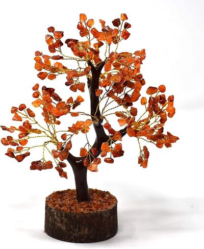 Gomti Chakra Crytal Tree Chakra العلاج الطبيعي الأحجار الكريمة كريستال بونساي شجرة المال الحظ لحسن الحظ والثروة والازدهار ديكور المنزل والمطبخ هدية روحية (Gomti Chakra 60 خرزة)، 9-12 بوصة in Kuwait