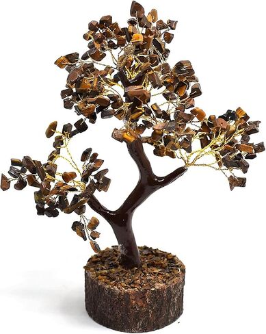 Gomti Chakra Crytal Tree Chakra العلاج الطبيعي الأحجار الكريمة كريستال بونساي شجرة المال الحظ لحسن الحظ والثروة والازدهار ديكور المنزل والمطبخ هدية روحية (Gomti Chakra 60 خرزة)، 9-12 بوصة in Kuwait
