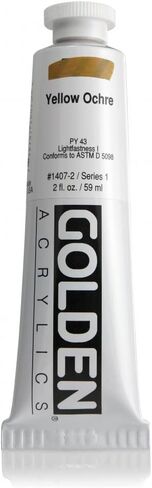 Heavy Body Acrylics by GOLDEN, Primary Yellow, 2 fl. oz. Tube, Professional Acrylic Paint, Semi-Transparent in Saudi Arabia