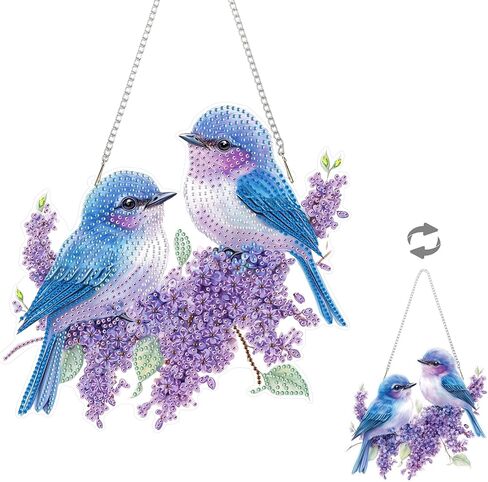 Eiflow Chicken Diamond Art Hanging Kit for Adult, DIY Acrylic Diamonds Painting Ornament Rooster Pendant Board Kit in Kuwait