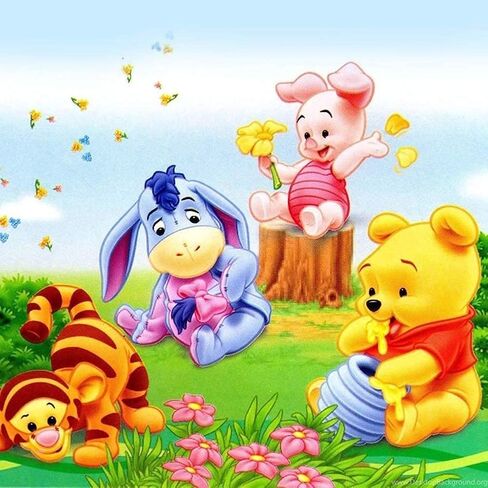 WHYCJXWL Diamond Art Kits for Adults and Kids, Full Drill Round Rhinestone Diamonds, Winnie Pooh Diamond Art (12X16 Inch) in Kuwait