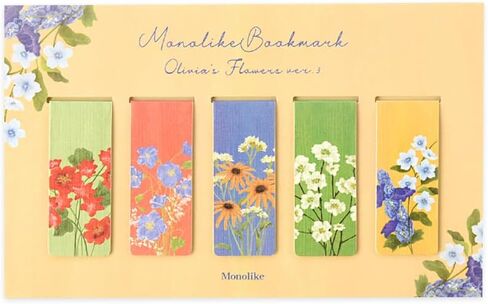 Monolike Magnetic Bookmarks The Flower Ver.2, Set of 5 in Kuwait