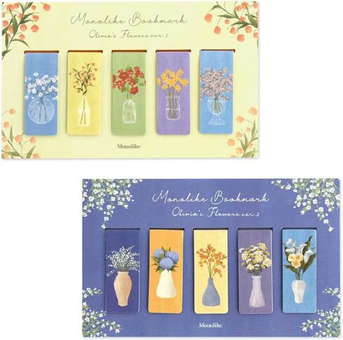 Monolike Magnetic Bookmarks The Flower Ver.2, Set of 5 in Kuwait