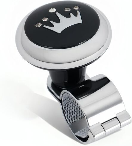 مقبض قوة السيارة العالمي للسيارة القيادة المقبض الدوار Chrome ، ABS Finish Suicide Knob Booster Ball لمعظم السيارات ، مقبض المقود Universal Fit Non-Slip in Saudi Arabia