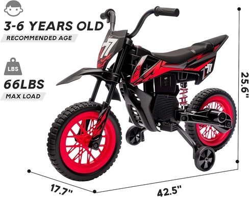 12V Kids Motorcycle W/Terced Tires ، 3.1 ميل في الساعة أعلى ، دراجة نارية للأطفال مع عجلات التدريب ، الموسيقى ، البلوتوث ، تعليق الربيع ، الأخضر in Kuwait