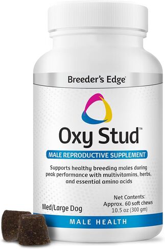 Revival Animal Health Breeder's Edge Oxy Stud- Male Performance Supplement- for Small Dogs & Cats- 60ct Soft Chews in Kuwait