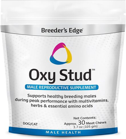 Revival Animal Health Breeder's Edge Oxy Stud- Male Performance Supplement- for Small Dogs & Cats- 60ct Soft Chews in Kuwait