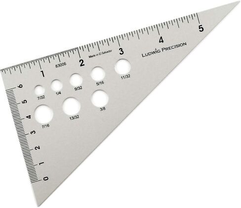 Ludwig Precision 10 "30-60-90 DEGREE ALUMINIM TRIANGELE ، 83010 in Kuwait