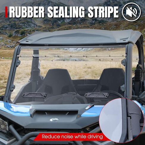 A & UTV PRO Front Full Windshield for 2021 2022 2023 Can Am Commander 1000/ MAX Window Accessories, Clear Tough Windscreen, Hard Coated Polycarbonate Construction | 250x Stronger Than Glass in Saudi Arabia