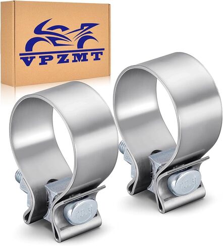 1.75" Muffler Exhaust Clamp Fit for Harley Touring/Street Glide/Electra Glide/Road King/Road Glide, Stainless Steel 304 in Saudi Arabia