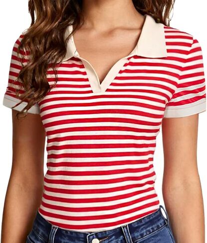 bodysuit polo bodysuit للسيدات ناعم التنفس v-teace colleared قمة قصيرة قطعة واحدة لارتداء المكاتب غير الرسمية in Kuwait