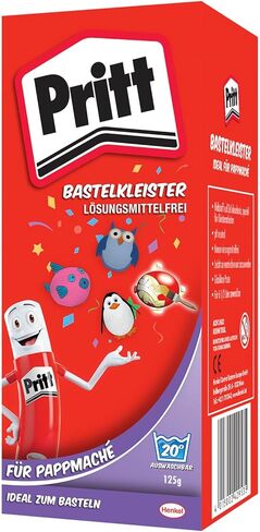 Pritt Paper Mache Craft Paste, Safe for Children, Washable with Warm Water, Free from Preservatives and Solvents, 125 g Powder, 9H PMP12 in Kuwait