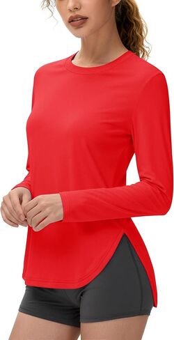 Women's Sun Shirts Long Sleeve Workout UPF 80+ UV Protection Lightweight Quick Dry Outdoor Hiking Gym Tops in Kuwait