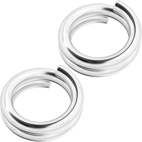4 Pcs 925 Sterling Silver Split Jump Ring, 4/5/6/8mm Small Key Rings, Open Connector Bracelet Necklace Charm Wedding Valentines Mothers Jewelry Decoration in Kuwait