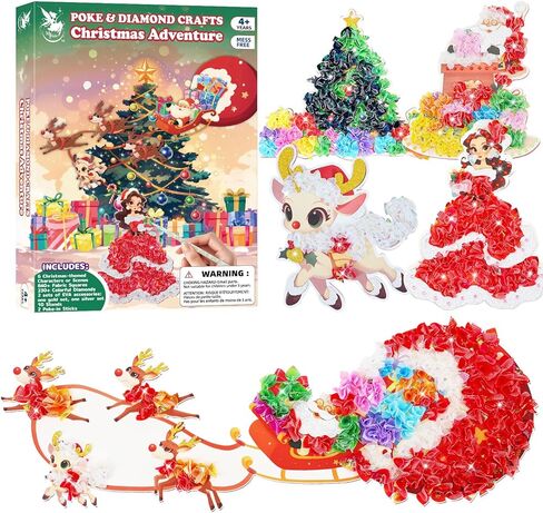 Mypixie Poke Art Kits for Girls Boys - DIY Activity Creative Activity ، 4+ year Girl Gifts ، Poke Poke Hompts for Girls and Boys 4 5 6 7 8 9 10 (Colorful) in Saudi Arabia