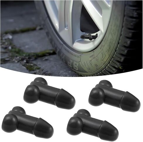 4PCS Prank Pencil Tire Valve Stem Caps for Car, Prank Gift Valve Stem Caps, Funny Airtight Perfect Prank Tire Valve Caps, Universal Car Accessories for All Cars, Bikes, SUV, Motorcycles in Kuwait