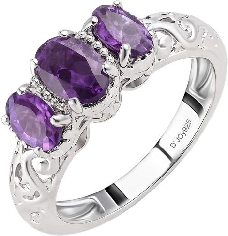 Shop LC تسليم Joy Aquamarine Ring Sterling Silver Platinum Plating - Birthstone Promise Ring لها - هدايا عيد ميلاد الذكرى السنوية للنساء - 9 in Kuwait