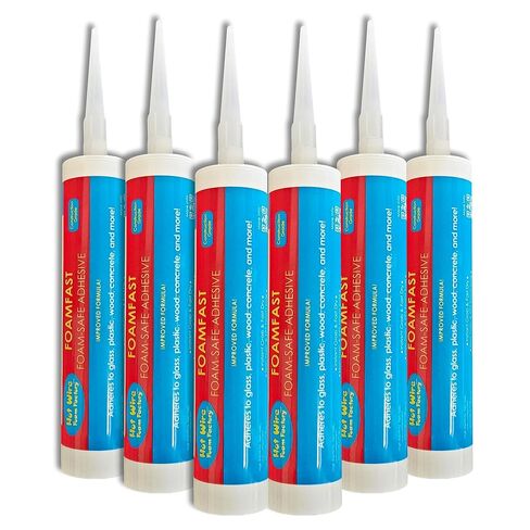 FoamFast Adhesive | Elastic, Non-Toxic, One-Component, Construction-Grade, Non-Expanding | for EPS, XPS Foam, Ceramic, Stone, Metal, Concrete, Drywall, Wood - 10.1 fl oz in Kuwait
