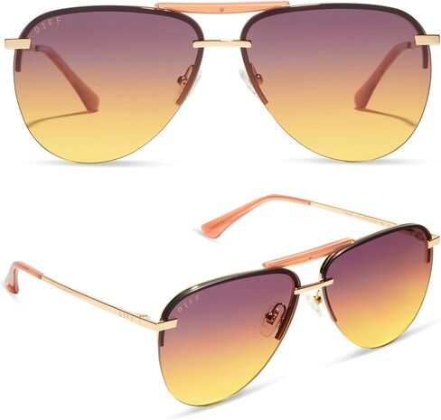 Diff Tahoe Designer Aviatiator Hightiatiatiator Grounds for Women UV400 Protect in Kuwait