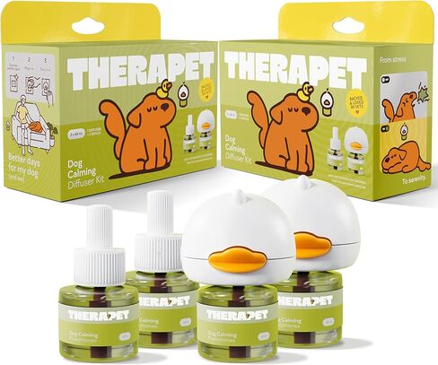 TheraPet MD Dog Calming Diffuser - Pheromone Diffuser for Dogs Indoor Behavior Support, Anxiety Aid, 60 Day Long Lasting Refill Kit, Natural Formula in Saudi Arabia
