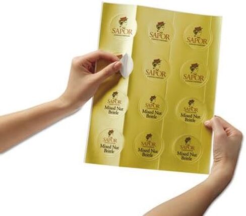 Avery Printable Embossed Foil Round Labels, 2" Diameter, Gold, 96 Customizable Labels (22831) in Saudi Arabia