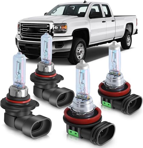 Sonata Halogen Headlight Bulbs Fit for 2015-2022 Hyundai Sonata 9005 High Low Beam Combo, Ultra Bright 3800K 12V-100W, Pack of 4 in Kuwait